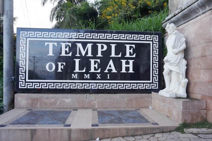 Temple of Leah Signage